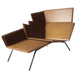 Blade Brown Chaise Longue by Ludovica + Roberto Palomba