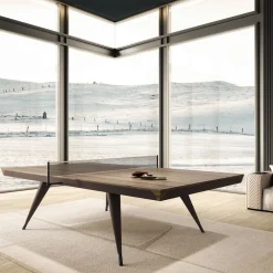 Blade Wood and Leather Tennis Table