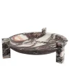 Block Stand Low Calacatta Viola Marble Centerpiece