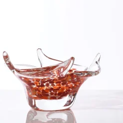 Bloom Orange Glass Centerpiece