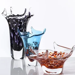 Bloom Orange Glass Centerpiece