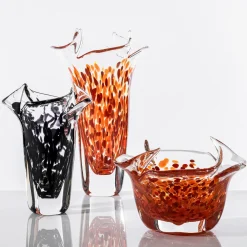 Bloom Orange Glass Centerpiece