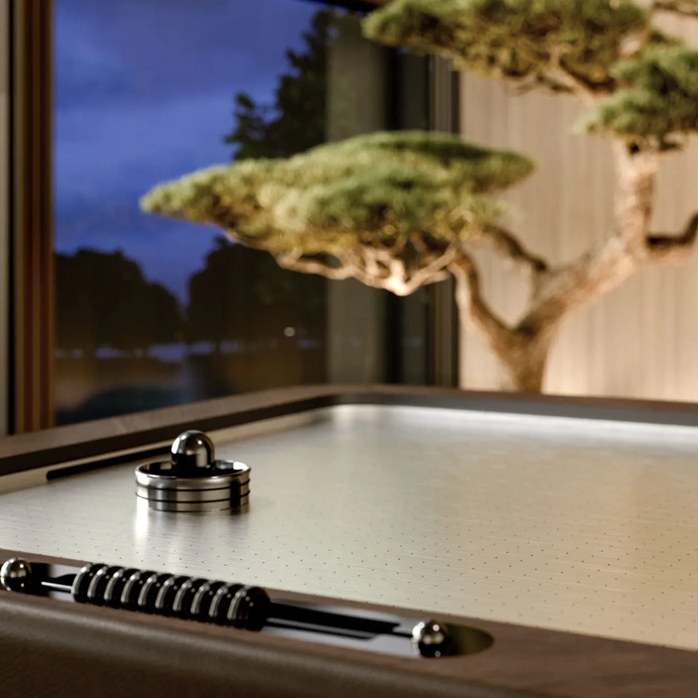 Blow Air Canaletto Wood and Leather Hockey Table