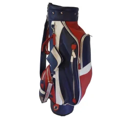 Blue & Red Leather Golf Bag