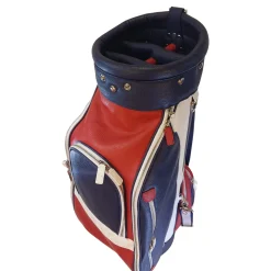 Blue & Red Leather Golf Bag