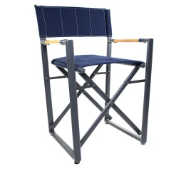 Blue Aluminum Director Armchair