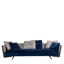 Blue Boomerang Sofa