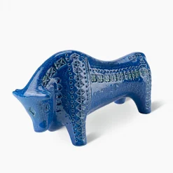 Blue Bull Sculpture by Aldo Londi