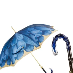 Blue Dahlia umbrella with Acetate Handle