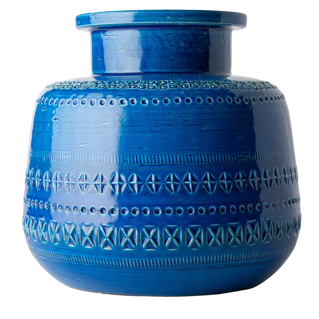 Blue Decorative Vase by Aldo Londi