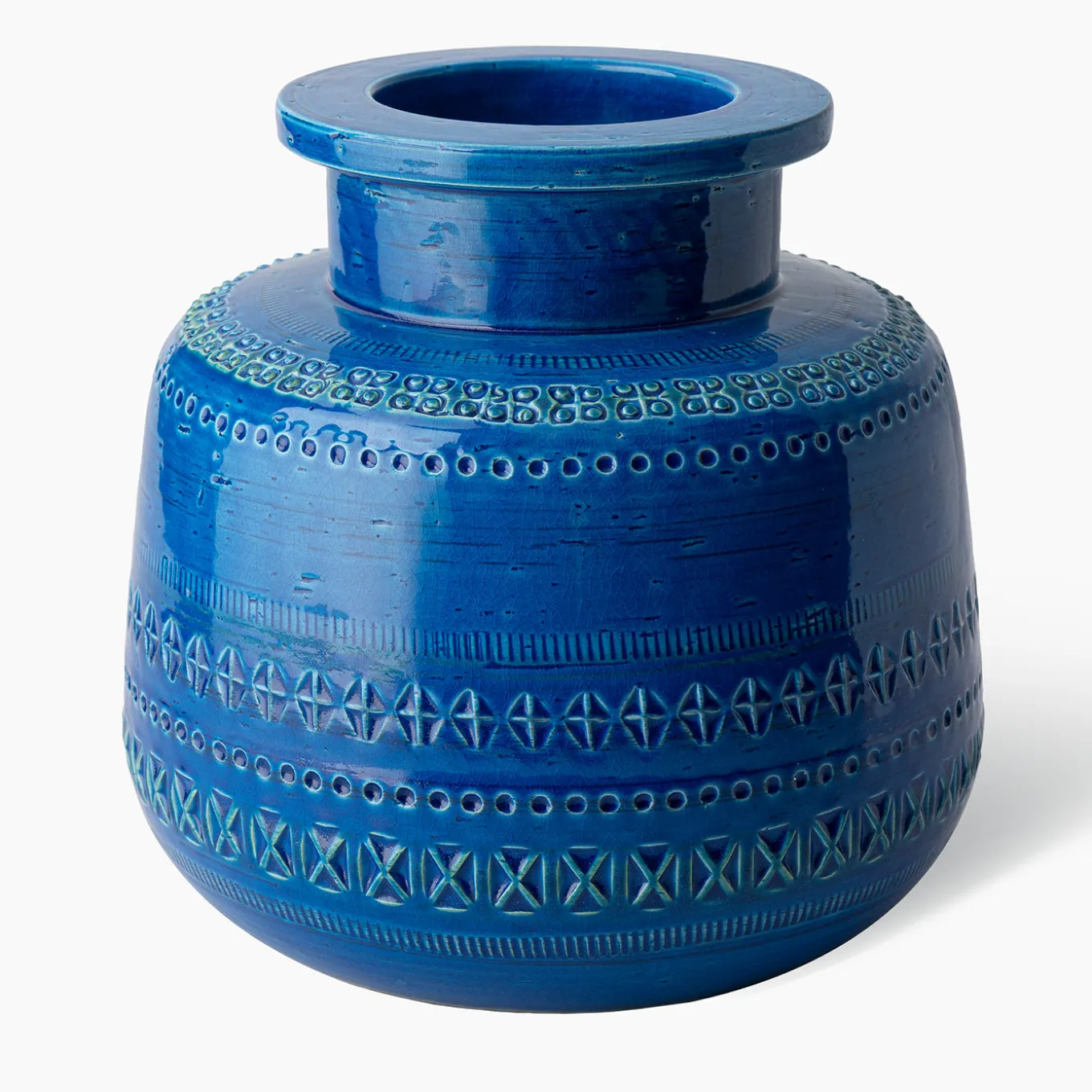 Blue Decorative Vase by Aldo Londi