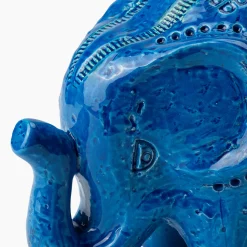 Blue Elephant Figurine by Aldo Londi