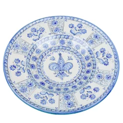 Blue Florentine Fleur-de-Lis Decorative Plate by Lorenza Adami