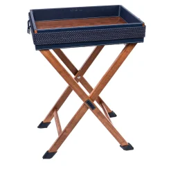 Blue Folding Side Table