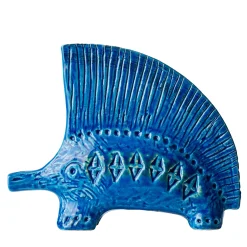Blue Hedgehog Figurine by Aldo Londi