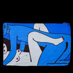 Blue Love Polychrome Print on Silk Tapestry