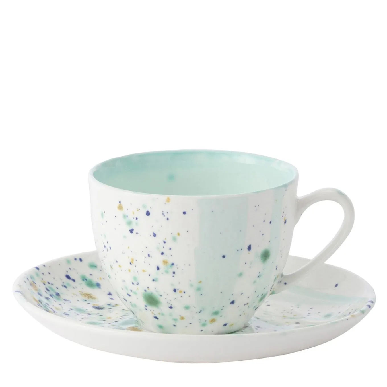 Blue Marble Set of 2 Tea Cups and Saucers