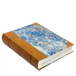 Blue Marbled Paper Photo Album