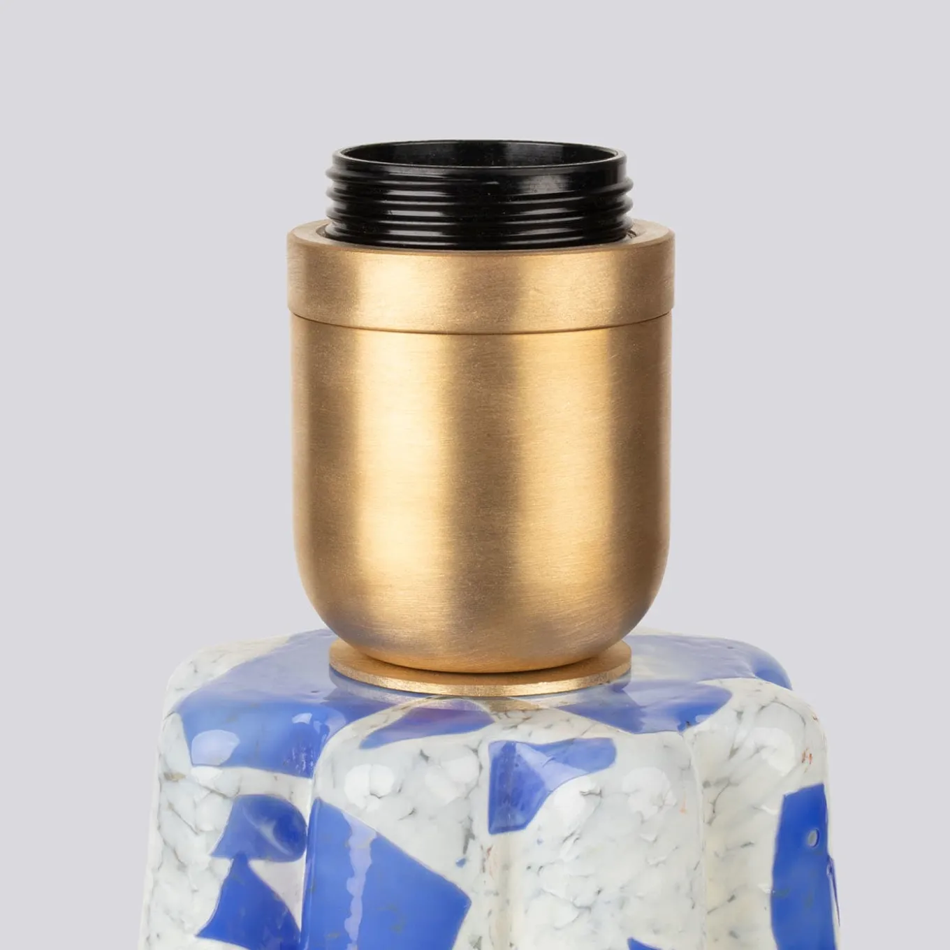 Blue Murano Glass Bucket Lamp