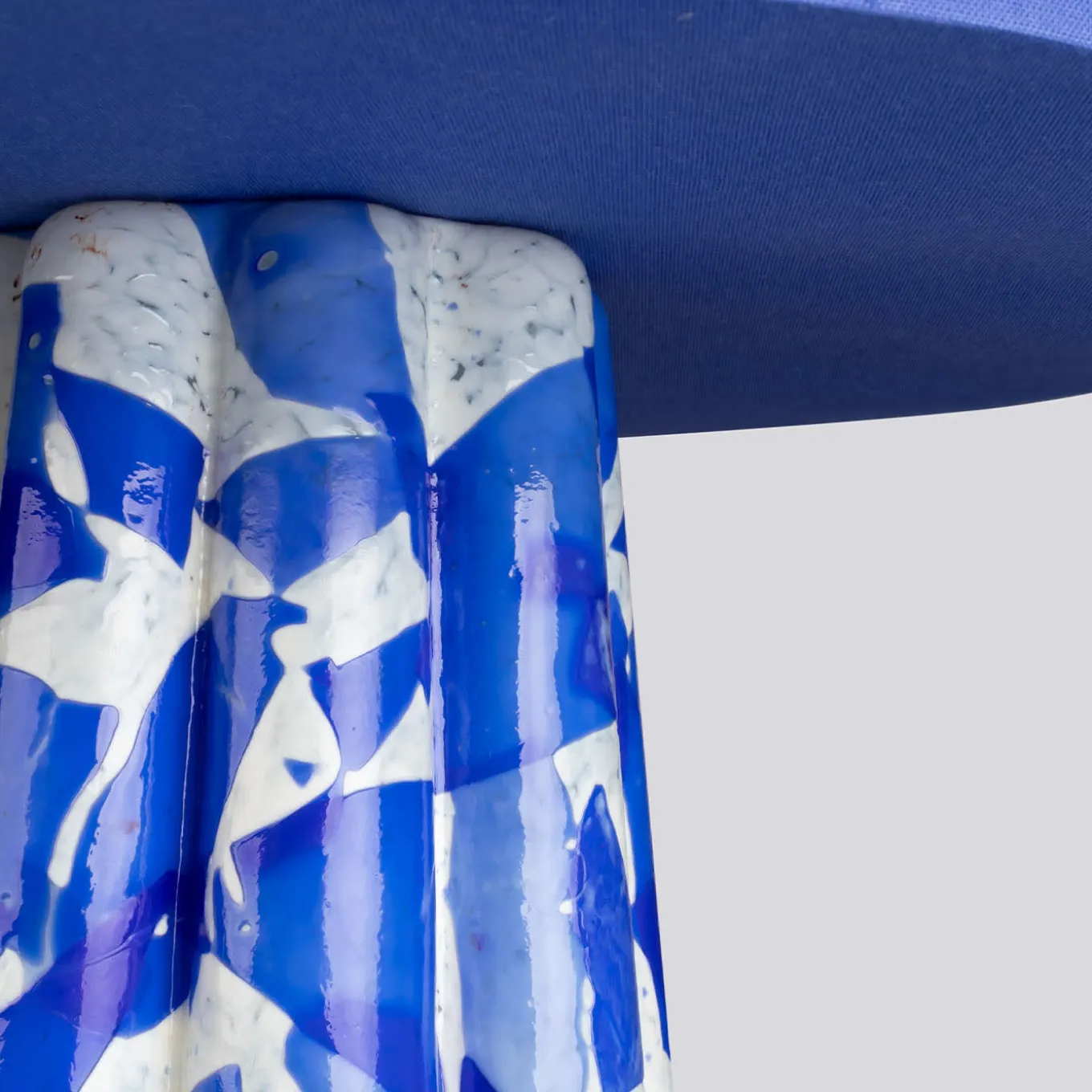 Blue Murano Glass Bucket Lamp