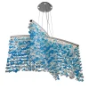 Blue Murano Glass Stones Chandelier