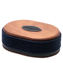 Blue Oval Jewelry Box