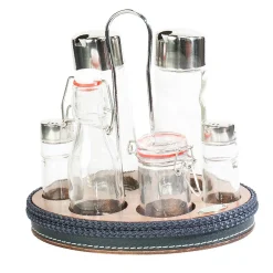 Blue 6-Piece Cruet Set