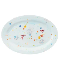Blue Seabed Large Oval Plate