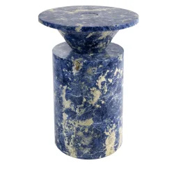 Blue Sodalite marble Totem by Karen Chekerdjian