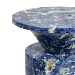 Blue Sodalite marble Totem by Karen Chekerdjian