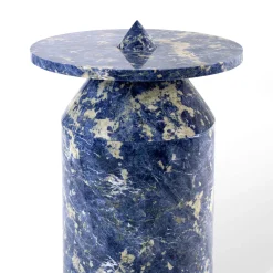Blue Sodalite marble Totem by Karen Chekerdjian