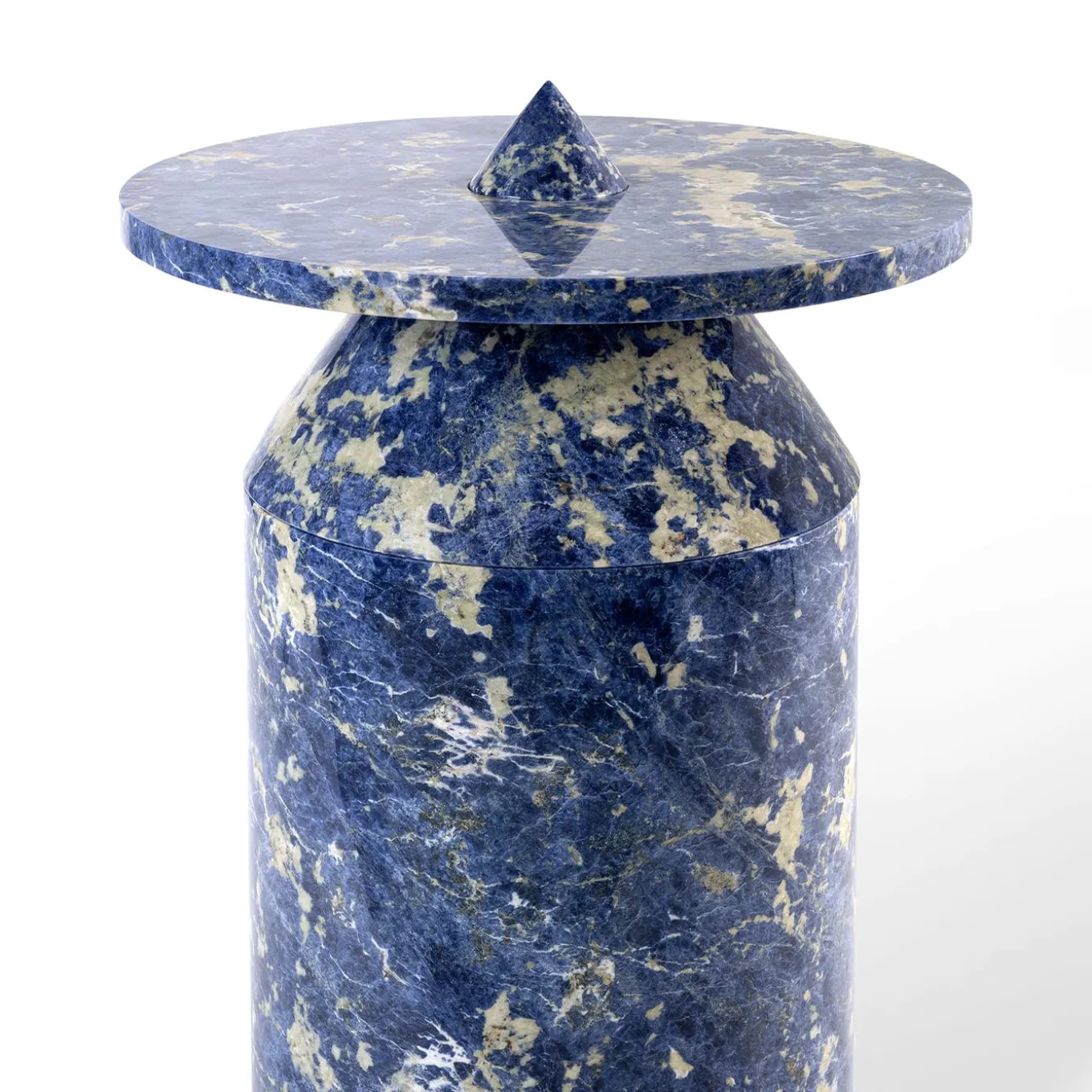 Blue Sodalite marble Totem by Karen Chekerdjian
