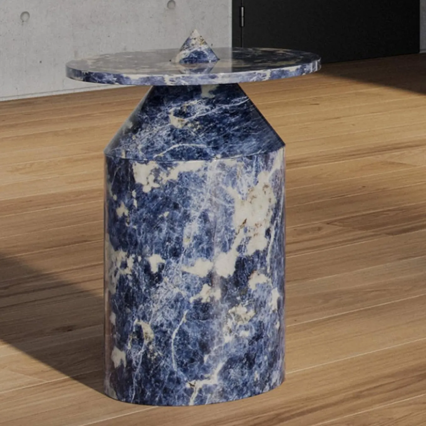 Blue Sodalite marble Totem by Karen Chekerdjian