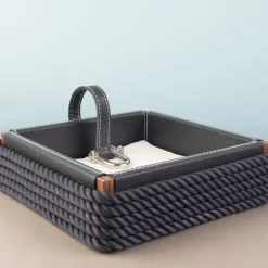Blue Square Napkin Holder