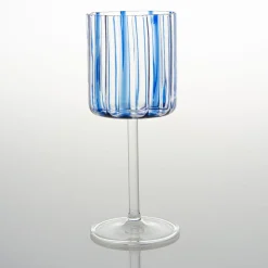 Blue Stripes Wine Goblet