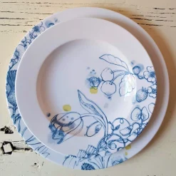 Blue Summer soup plate #1