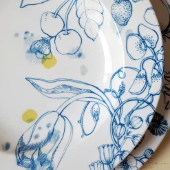 Blue Summer soup plate #1
