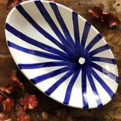 Blue Sun Oval Serving Plate