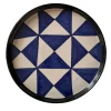 Blue Triangle Round Tray