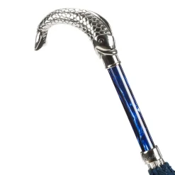 Blue Umbrella with Fish Handle