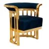 Blue Velvet Armchair