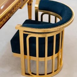 Blue Velvet Armchair