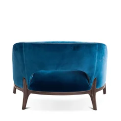 Blue Velvet Lounge Chair