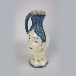 Blue-Haired Woman Ceramic Jug