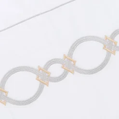 Bluemoon White Embroidered Cotton Satin Top Sheet