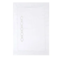 Bluemoon White Embroidered Cotton Satin Pillowcase