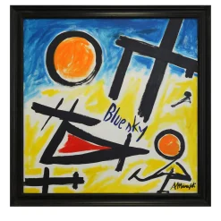 Bluesky Acrylic on Canvas Painting by Antonio Minopoli