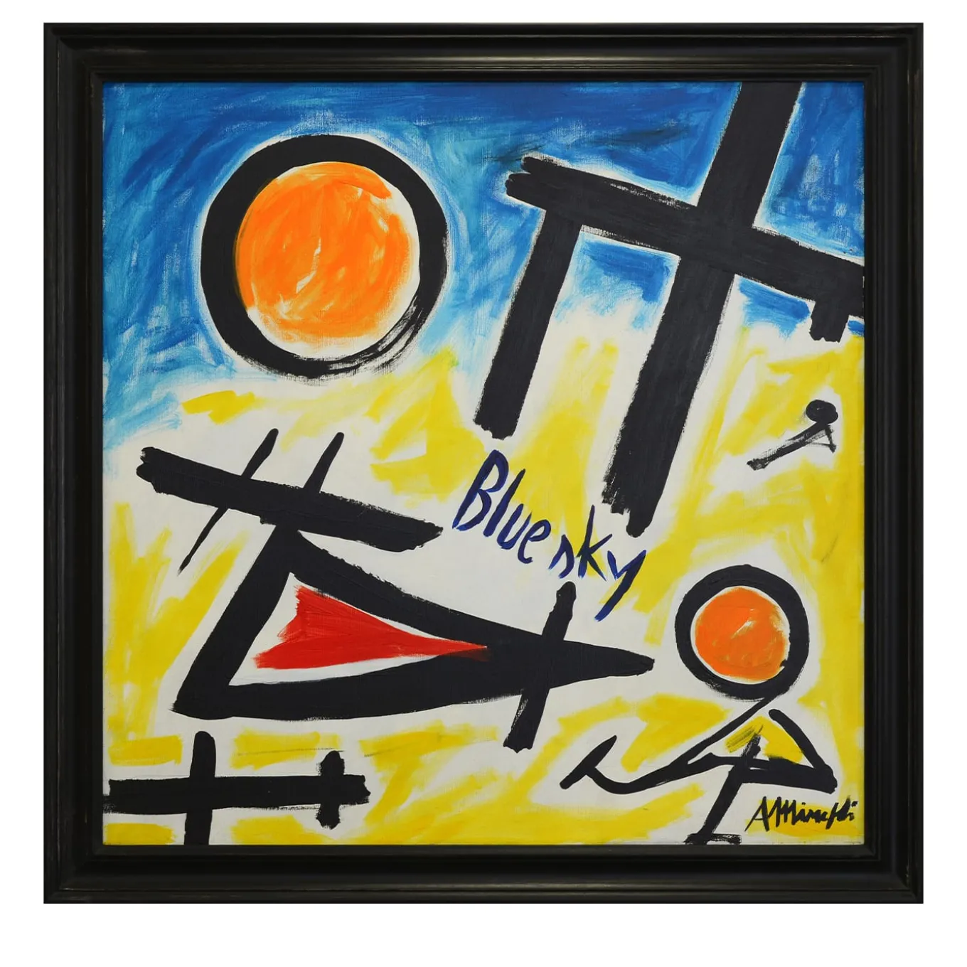 Bluesky Acrylic on Canvas Painting by Antonio Minopoli