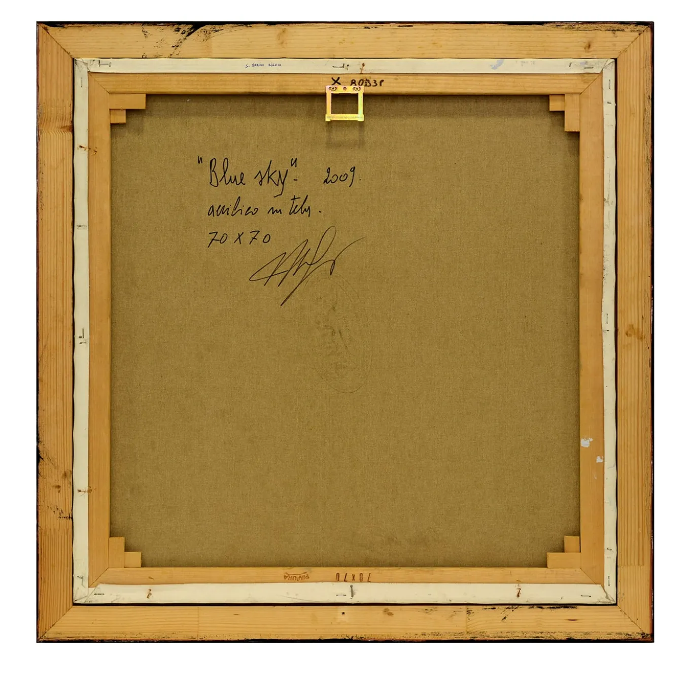 Bluesky Acrylic on Canvas Painting by Antonio Minopoli