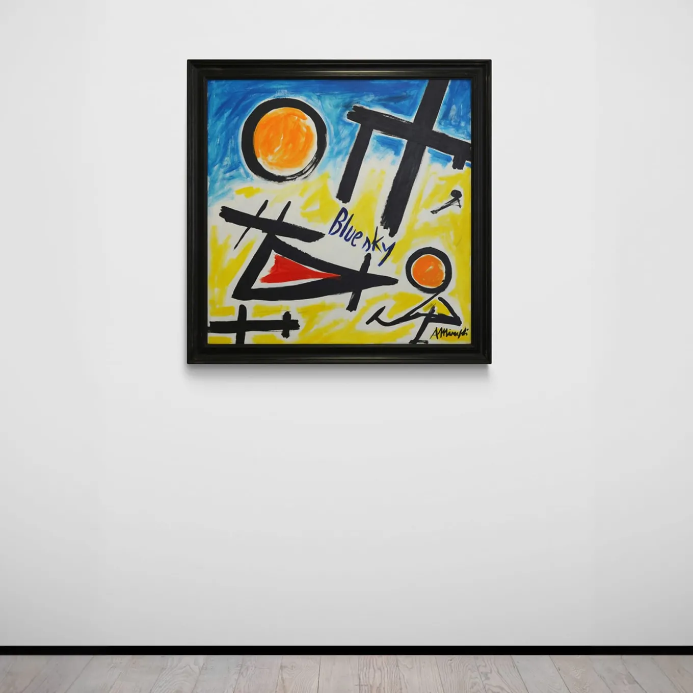 Bluesky Acrylic on Canvas Painting by Antonio Minopoli